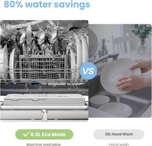 COMFEE Tabletop Dishwasher – Compact Silver Countertop Dishwasher