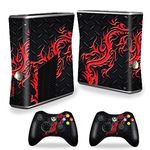 MightySkins Skin Compatible with X-Box 360 Xbox 360 S Console - Red Dragon | Protective, Durable, and Unique Vinyl Decal wrap Cover | Easy to Apply, Remove, and Change Styles | Made in The USA