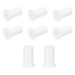 sourcing map 8Pcs Wall Grommets for Cables 1 Inch Silicone Cable Wall Bushing Feed Through Cable Routing Kit Accessories Wall Cable Pass Through for Ethernet with 7.5mm Hole, White