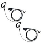 BVMAG Walkie Talkie Earpiece Headset with PTT Mic,2.5mm G Shape Headset for Motorola Talkabout MR350R MH230R T260 T600 T200TP T260TP T460 MT350R Two Way Radio 2Pack