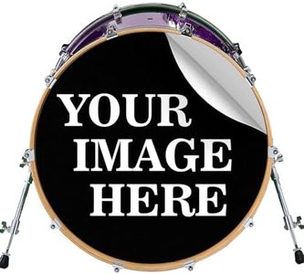 Custom Bass Drum Decal for Drum Head - Your Logo, Drum Stickers and Decals, Custom Decals, Drum Kit Wrap Skin, Easy Apply & Remove for DIY or Professional Bands, Made in USA