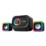 Ant Esports GS340 PRO 2.1 USB Powered Gaming Speakers |5W Subwoofer Dual 3W Satellites |Bluetooth/AUX Input | Volume Control |7-Mode RGB Lights| Multimedia Stereo Desktop Speakers for PC &Laptop_Black