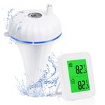 SENSTREE Swimming Pool Thermometer,IP67 Waterproof Pool Thermometer, Wireless Floating Pool Thermometer with Indoor Temperature Monitor,for Pool,Baby Bath, Hot Tub, Pond, Aquariums,SPA,Fish Pond