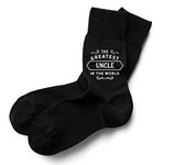 D Design Invent Print! Uncle Gift Keepsake for Birthday Black Socks Size 6-11