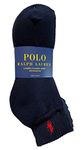 Ralph Lauren Polo Classic Sport 6 Pack half Cushioned sole Men's Socks (Navy with Red Horse), Navy Blue, 9-13 UK