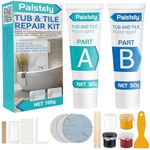 Tile Repair Kit, Shower Tray Repair Kits, Waterproof And Leak-Proof, Suitable for Scratches, Holes, Cracks, Chips, Dents, More Colour Choices (50g+50g)