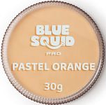 Blue Squid PRO Face Paint - Professional Water Based Single Cake Facepaint & Body Paints - SFX Makeup, Kids Adults Face Painting for Costume, Halloween, Cosplay - Pastel Orange 30g / 1oz