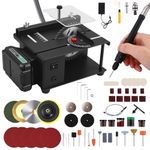 Delousiber Mini Multi-Functional Table Saw, Mini Table Saw Cordless for Hobby Craft, 200W Portable Electric Tabletop Saws, 0°-90° Angle Adjustable, 35mm Cut Depth, for Wood Plastic Acrylic Cutting