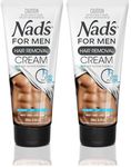 Nad's for Men Hair Removal Cream, Depilatory Cream for Chest, Back, Legs & Arms, 200ml (Pack of 2)