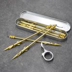 Marksman Deep Water Fishing Dart Set Golden Stainless Steel Missile Dart with Box Releaser for Fishing Slingshot Catapult Gulel