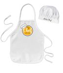 La Festiya Little Chef Polycotton White Chef Apron and Cap Costume for Babies/Kids Photoshoot, Cooking, Art & Craft, Fun Activities Etc. (6-24 Months)