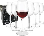 MICHLEY Unbreakable Red Wine Glasses, 100% Tritan Plastic Shatterproof Wine Goblets, BPA-Free, Dishwasher-Safe 12.5 oz, Set of 6