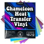 Mermaid Vinyl HTV Chameleon HTV Heat Transfer Vinyl Bundle 6 Colors HTV Vinyl Iron on Vinyl Sheets Without Roll Holographic Blue Ombre Teal Purple for Shirts and Crafts