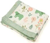 Floral Bear Muslin Swaddle Blankets