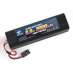 melasta 9.6V 2000mAh NiMH RC Receiver Battery with Hitec Connectors, Rechargeable Battery Pack Compatible with Futaba RC Receivers Airplanes Aircrafts