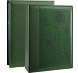 Artmag Photo Album 4x6 300 Photos Large Leather Cover Photo Book Albums with 300 Horizontal Pockets for Family Wedding Anniversary Baby (Dark Green)