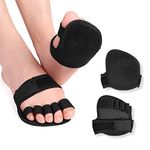 Xemz Metatarsal Foot Pads, 1 Pair Adjustable Open Five-Toes Socks Forefoot Pad Non-Slip Ball of Foot Cushions Cushioning Supports for Women Men Foot Overlapping Toes Hallux Valgus Corrector (L)