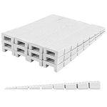 VILLCASE 20pcs White Table Shims Furniture Leg Leveling Pad Home Table Chair Leg Wedges Table Leg Adjuster for Home Improvement and Workplace 9.7X2CM 1