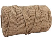 KalluliCC Twine Natural Jute Twine,4mm 328 Feet Twine Macrame Cord,Jute Rope for Gardening Marking DIY Projects,Twine String for Gift Wrapping,Picture Display,Wedding Decoration and Garden