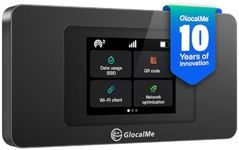 GlocalMe Duo Turbo Portable WiFi Hotspot, No SIM Card Needed, No contract and roaming fees, Dual modem mobile MiFi Device with Global 1GB Data, 4G LTE Router for Home or Travel in 200+ Countries