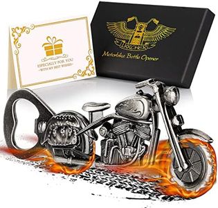 LKKCHER Motorbike Bottle Openers, Unique Dark Silver Motorcycle Gifts for Men Biker, Christmas Birthday Gifts Fathers Gifts for Men Him Dad Husband Boyfriend, Beer Gifts for Men Dad Women