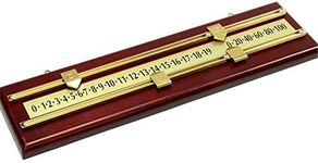 Quality Mahogany Finish Wooden 2 Player Snooker Scorer Scoreboard Brass Rails