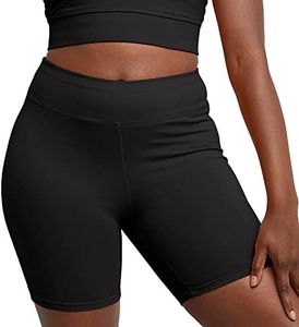 Hanes Women's Stretch Bike Cotton Athletic Inseam Shorts Coat, Black, X-Large