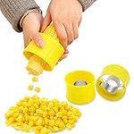 FireKylin 3 Pieces Stainless Steel Cob Corn Stripper Corn Stripping Tool Manual Corn Threshing for Removing Kernels from Fresh Corn