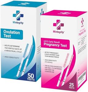 [Mintegrity] 50 Ovulation Test Strips and 25 Pregnancy Test Strips Combo Kit, (50 LH + 25 HCG), Easy to Use at Home