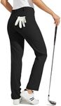 Willit Women's Golf Pants Stretch Hiking Pants Quick Dry Lightweight Outdoor Casual Pants with Pockets Water Resistant Black 16