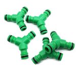 BKR® Jagan Hardware Plastic 3 Way Garden Lawn Hose Joint Connector Fitting Adapter 1/2 inches - set of 5 pcs