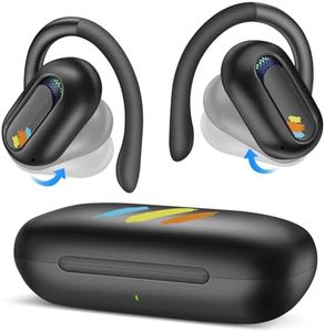 Écouteurs à Oreille Ouverte Bluetooth 5.3 pour iPhone 15 Pro 5G Galaxy A55 A35 S24 S23 Pixel 9 8 7a, Casque Ouvert sans fil de Sport Stéréo avec Crochet d'oreille Microphone pour Course,Bureau,Fitness