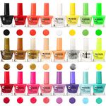 Beauty4Britain 24 x Long Lasting Nail Polish Set 24 Modern Colours 11 ml Advanced Long Wearing Formula Bright Nail Polish Set