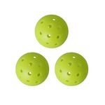 SSUCA Outdoor Pickleball Ball Set of 3 Green, 40 Hole Pickleball Balls Outdoor Game, Tournament and Competition Ball, Perfectly Balanced Durable High Bounce Pickleball Outdoor (Rotational Molding)