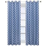 Set of 2 Panels 104Wx108 L -Royal Tradition - Meridian - Periwinkle- Thermal Insulated Blackout Curtain, 52-Inch by 108-Inch Each Panel. Package Contains Set of 2 Panels 108 inch Long.