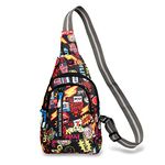 FKH BAGS Printted Chest Bag Shoulder Bag Travel Chest Bag Printted Used Unisex (Multicolor)