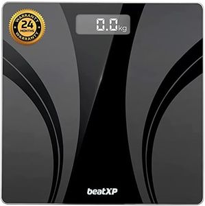 beatXP ‎Actifit Breeze Digital Weight Machine For Body Weight with Thick Tempered Glass, Best Bathroom Weighing Scale with LCD Display - 2 Year Warranty