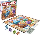 Monopoly Junior Dinosaur Edition Board Game, Kids Board Games, Fun Dinosaur Toys, Dinosaur Board Game for 2-4 Players (Amazon Exclusive)