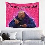 Bertram On My Queen Tapestry Tapestry Aesthetic Tapestrys 29x38in Funny Meme Tapestries Wall Hanging Art Poster For Bedroom Living Room