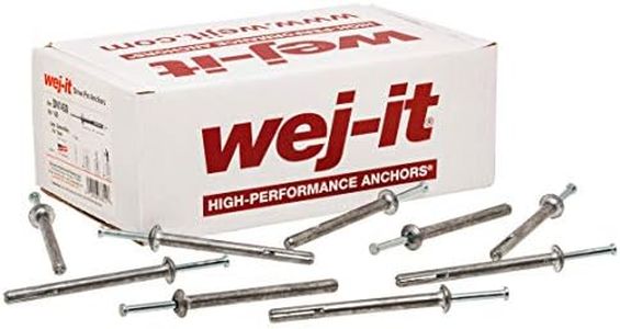 Wej-It Nail-It DN1412 Drive Anchor, Zamac Alloy, Zinc Plated Finish, Meets GSA FFS-325 Group V Type 2 Class 2 Specifications, 1/4" Diameter, 1-1/2" Length (Pack Of 100)