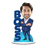 Foto Factory Gifts® Personalized Caricature Gifts for men Boss (wooden_8 inch x 5 inch) CA0209