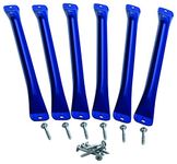 Playset Monkey Bars | Blue | 6 Metal Monkey Bars, Hardware & Easy Installation Instructions Included | DIY Swingset Accessory | Backyard Playground Accessories | Replacement Jungle Gym Rungs