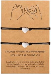 BOCHOI Love Infinity Couples Bracelet Heart Matching for Him and Her Bff Friendship Promise Gift Matching Bracelets for Couples Women Men Friendship Wish Bracelets Girlfriend Boyfriend Valentines Gift