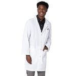 Landau Men's Notebook Scrub Lab Coat, White WWXY, 40