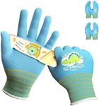 Schwer 2 Pairs ANSI A6 Kids Cut Resistant Gloves, Food Grade Work Gloves, S(9-14 Years), Cut Gloves for Kitchen, Mandoline, Gardening and DIY （S, Blue）