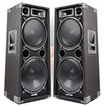 Pair of Max 212 Double 12 Inch Passive PA Speakers Karaoke Party DJ Band Sound System 2000W