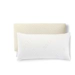 JUVEA Essential - 100% Natural Talalay Latex Low-Profile Bed Pillow for Sleeping. Choice of Removable Cover. Breathable, Pressure Relief, Durable. Oeko-TEX & FSC ® Certified