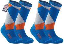 SAMSOX 2-Pair Kids Merino Wool Ski Socks, Bunting M (Loveland Kids)