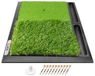 JAYA 25" x 17", 2-in-1 Fairway & Rough Turf Golf Hitting Mat with Ball Tray, Heavy Rubber Base & Foldable Golf Training Mat, Golf Practice Mat for Indoor and Outdoor