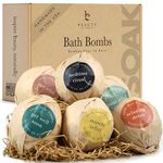 Bath Bomb Gift Set - 6pcs XL USA Made with Natural & Organic Ingredients Bath Bombs for Women & Men, Relaxing Gifts for Women & Men, Spa Gifts & Birthday Gifts for Women and Mom, Kids Gift Ideas